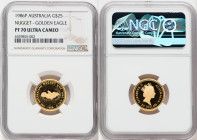 Elizabeth II gold Proof "Nugget - Golden Eagle" 25 Dollars (1/4 oz) 1986-P PR70 Ultra Cameo NGC, Perth mint, KM90. 

HID09801242017

© 2022 Heritage A...