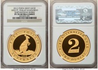 Elizabeth II 4-Piece Certified gold Proof "Port Phillip Kangaroo" Medal Set 2012 PR70 Ultra Cameo NGC, 1) Medal (2 oz) 2) Medal (1 oz) 3) Medal (1/2 o...