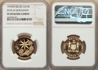 Elizabeth II gold Proof "Star of Bethlehem" 100 Dollars 1979 FM-(P) PR69 Ultra Cameo NGC, Franklin mint, KM59. Accompanied by original case of issue. ...