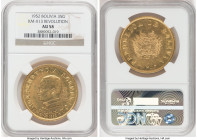 Republic gold 35 Gramos 1952-(a) AU58 NGC, Paris mint, KM-X13. A lustrous example displaying original color and only the slightest signs of wear. 

HI...