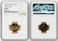 Elizabeth II gold "Maple Leaf" 10 Dollars 1982 MS69 NGC, KM136. 

HID09801242017

© 2022 Heritage Auctions | All Rights Reserved
