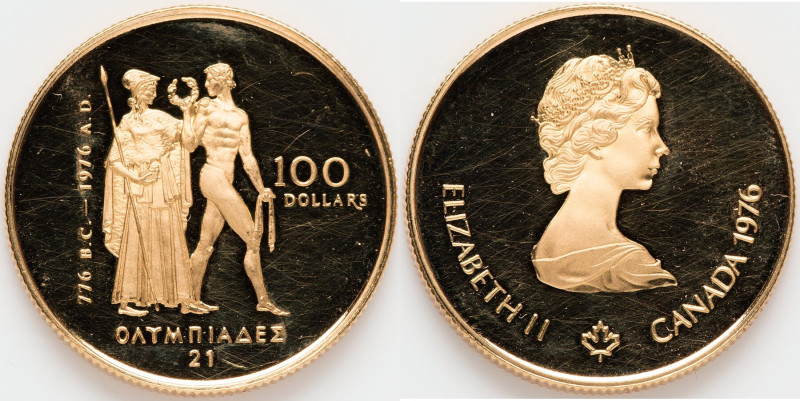 Elizabeth II gold Proof "Montreal Olympics" 100 Dollars 1976 Uncertified (Residu...