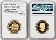 Elizabeth II gold Proof "Quebec & Charlottetown Conference - 150th Anniversary" 100 Dollars 2014 PR70 Ultra Cameo NGC, KM1582. 

HID09801242017

© 202...
