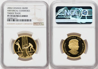 Elizabeth II gold Proof "Timber Trade" 200 Dollars 2006 PR70 Ultra Cameo NGC, KM594. Historical Commerce series. 

HID09801242017

© 2022 Heritage Auc...