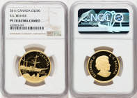 Elizabeth II gold Colorized Proof "S. S. Beaver" 200 Dollars 2011 PR70 Ultra Cameo NGC, KM1074. Mintage: 2,800. 

HID09801242017

© 2022 Heritage Auct...