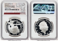 Elizabeth II silver Proof "Britannia" 2 Pounds (1 oz) 2019 PR70 Ultra Cameo NGC, S-BSF21. One of First 100 Struck. This coin displays a beautiful cont...