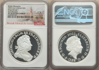 Elizabeth II silver Proof "King George I" 5 Pounds (2 oz) 2022 PR70 Ultra Cameo NGC, KM-Unl, S-Unl. Limited Edition Presentation Mintage: 750. British...
