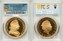 Elizabeth II gold Proof "King George I" 200 Pounds (2 oz) 2022 PR69 Deep Cameo PCGS, KM-Unl., S-Unl. Limited Edition Presentation: 100. British Monarc...