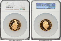 Elizabeth II gold Proof "Queens Beasts - White Greyhound of Richmond" 500 Pounds (5 oz) 2021 PR68 Ultra Cameo NGC, KM-Unl., S-QBCGD9. Limited Edition ...