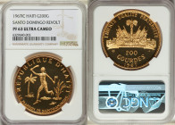 Republic 8-Piece Certified gold and silver Proof Set 1967-IC NGC, 1) "Dr. Francois Duvalier" gold 1000 Gourdes #372 - PR62 Ultra Cameo, KM71 2) "Revol...