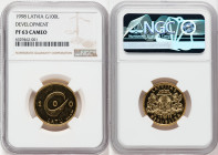Republic gold Proof "Development" 100 Latu 1998 PR63 Cameo NGC, KM40. 

HID09801242017

© 2022 Heritage Auctions | All Rights Reserved