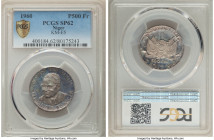 Republic 3-Piece Lot of Certified Assorted "Independence" Issues 1960 PCGS, 1) silver Specimen Pattern 500 Francs - SP62, KM-E5 2) gold Proof 50 Franc...