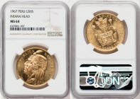 Republic gold "Inca" 50 Soles 1967 MS64 NGC, Lima mint, KM219, Fr-77. 

HID09801242017

© 2022 Heritage Auctions | All Rights Reserved