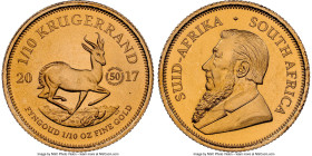 Republic gold "50th Anniversary of Krugerrand" 1/10 Krugerrand 2017 MS67 NGC, KM-Unl. 

HID09801242017

© 2022 Heritage Auctions | All Rights Reserved...