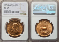 Republic gold Krugerrand 1975 (1 oz) MS67 NGC, KM73. An evenly colored example, with both sides of the coin complementing each other. 

HID09801242017...