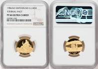 Confederation gold Proof "Rutli Eternal Pact" 1/4 Unze 1986-AH PR66 Ultra Cameo NGC, Argor mint, KM-XMB7. 

HID09801242017

© 2022 Heritage Auctions |...