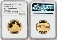Confederation gold Proof "Rutli Eternal Pact" 1/2 Unze 1986-AH PR66 Ultra Cameo NGC, Argor mint, KM-XMB8. 

HID09801242017

© 2022 Heritage Auctions |...