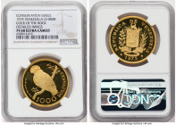 Republic gold "Cock of the Rock" 1000 Bolivares 1975 PR68 Ultra Cameo NGC, British Royal mint, KM-Y48.1, Fr-8. Detailed wings variety. 

HID0980124201...