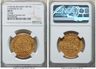 Louis II de Mâle (1346-1384) gold Mouton d'Or ND (1356-1364) MS61 NGC, Ghent or Mechlin mint, Fr-155, Delm-457 (R), Schneider-140. 4.59gm. Sharp and f...