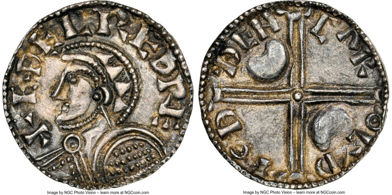 Harthacnut Danish Issue Penny ND (1035-1042) MS61 NGC, Lund mint, Othinkarr as m...