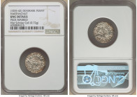Harthacnut Danish Issue Penny ND (1035-1042) UNC Details (Peck Marked) NGC, Orbaek mint, S-1170. 0.72gm. Degenerate bust left with cross in place of f...