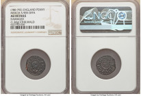 Kings of Mercia. Offa (757-796) Penny ND (c. 780-792) AU Details (Damaged) NGC, Canterbury mint, S-905, N-310. Ethilwald as moneyer. 1.34gm. Light coi...