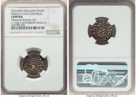 Kings of Mercia. Coenwulf (796-821) Penny ND (810-820) Chipped NGC, Canterbury mint, S-916, N-356. Dealla as moneyer. 1.35gm. Portrait type. +CoENVVLF...