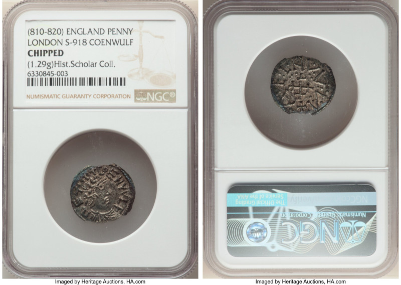 Kings of Mercia. Coenwulf (796-821) Penny ND (810-820) Chipped NGC, London mint,...