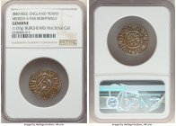 Kings of Mercia. Berhtwulf Penny ND (840-852) Genuine NGC, London mint (?), Burghead as moneyer, S-935, MEC-1091. 1.07gm. Diademed bust right / Cross ...