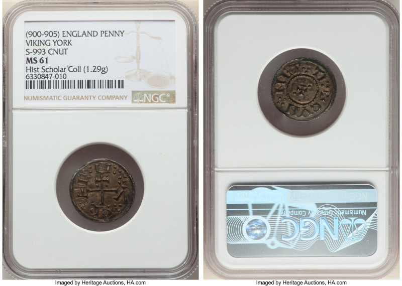 Viking Kingdom of York. Cnut Cunnetti Penny ND (900-905) MS61 NGC, York mint, S-...