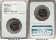 Kings of Wessex. Aethelberht (858-865) Penny ND (858-864) Chipped NGC, Canterbury mint, S-1053, N-620. Oshere as moneyer. 0.96gm. +AEĐELBEARHT REX, ba...