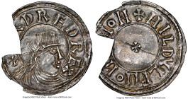 Kings of All England. Eadred Penny ND (946-955) Chipped NGC (photo-certificate), Hildulfr as moneyer, S-1115 var. (there with crown), N-714 (this coin...