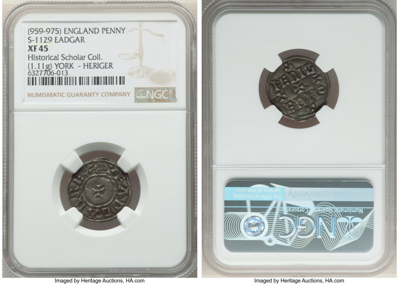 Kings of All England. Eadgar (959-978) Penny ND (959-972) XF45 NGC, York mint, S...