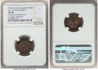 Kings of All England. Aethelred II Penny ND (978-1016) AU58 NGC, Lincoln mint, Wulfric as moneyer, S-1151. 1.71gm. Diademed bust left / long voided cr...