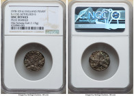 Kings of All England. Aethelred II Penny ND (978-1016) UNC Details (Peck Marked) NGC, London mint, Eadwold as moneyer, S-1152. 1.15gm. Diademed bust l...