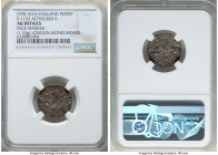 Kings of All England. Aethelred II Penny ND (978-1016) AU Details (Peck Marked) NGC, London mint, Aethelwerd as moneyer, S-1152. 1.32gm. Armored and d...