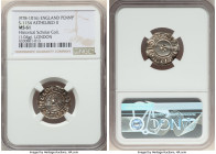 Kings of All England. Aethelred II Penny ND (978-1016) MS61 NGC, London mint, S-1154. 1.04gm. Last Small Cross type. Diademed bust left / small cross....