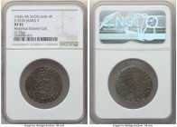 James V (1513-1542) Groat (4 Pence) ND (1526-1539) XF45 NGC, Edinburgh mint, Second coinage, S-5378. 2.72gm. Ex. Spink Auction 5014 (September 2005, L...