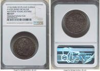 James VIII silver Restrike Guinea 1716-Dated (1828) MS65+ NGC, KM-XPT4a, S-5725. Restruck by Matthew Young c. 1828 from dies prepared by Nortbert Roet...