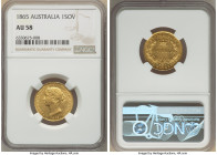 Victoria gold Sovereign 1865-(sy) AU58 NGC, Sydney mint, KM4, Marsh-A370. AGW 0.2355 oz. 

HID09801242017

© 2022 Heritage Auctions | All Rights Reser...