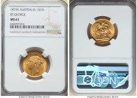 Victoria gold "St. George" Sovereign 1873-S MS61 NGC, Sydney mint, KM7, Marsh-112. AGW 0.2355 oz. 

HID09801242017

© 2022 Heritage Auctions | All Rig...