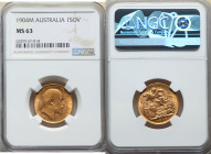 Edward VII gold Sovereign 1904-M MS63 NGC, Melbourne mint, KM15. Wholly choice, lemon-toned surfaces. 

HID09801242017

© 2022 Heritage Auctions | All...