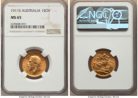 George V gold Sovereign 1911-S MS65 NGC, Sydney mint, KM29. Tied for NGC's "top pop." 

HID09801242017

© 2022 Heritage Auctions | All Rights Reserved...