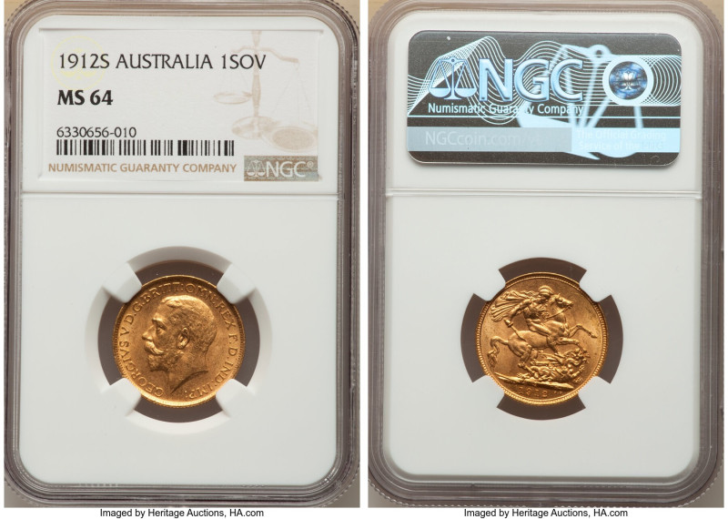 George V gold Sovereign 1912-S MS64 NGC, Sydney mint, KM29. 

HID09801242017

© ...