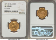 Pedro II gold 10000 Reis 1878 AU Details (Cleaned) NGC, Rio de Janeiro mint, KM467, LMB-662. AGW 0.2643 oz. 

HID09801242017

© 2022 Heritage Auctions...