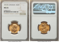 George V gold Sovereign 1917-C MS65 NGC, Ottawa mint, KM20. Among the finer representatives of this ubiquitous series we've handled, which ranks as on...