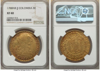 Charles III gold 8 Escudos 1788 NR-JJ XF40 NGC, Nuevo Reino mint, KM50.1a, Cal-2124. AGW 0.7614 oz. 

HID09801242017

© 2022 Heritage Auctions | All R...