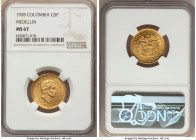 Republic gold 5 Pesos 1928 MS67 NGC, Medellin mint, KM204. Tied for NGC's "top pop." 

HID09801242017

© 2022 Heritage Auctions | All Rights Reserved