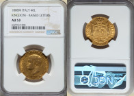 Kingdom of Napoleon. Napoleon I gold 40 Lire 1808-M AU53 NGC, Milan min, KM12. Raised edge lettering. 

HID09801242017

© 2022 Heritage Auctions | All...