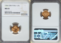 Republic gold 1/5 Libra 1964-ZBR MS65 NGC, Lima mint, KM210. 

HID09801242017

© 2022 Heritage Auctions | All Rights Reserved